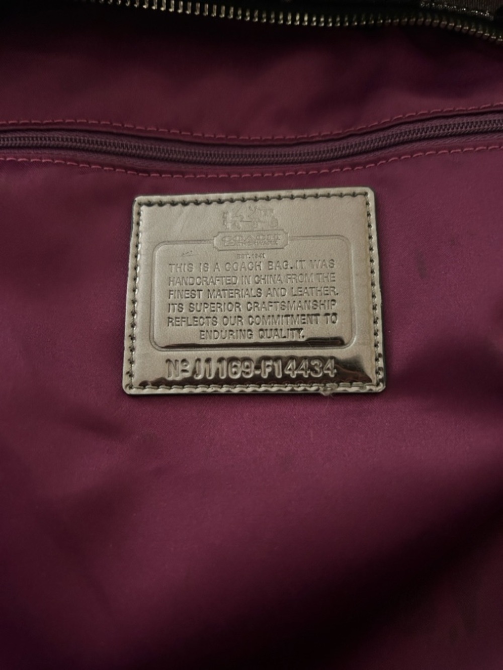Coach Poppy Silver & Black Spotlight Satchel - Picture 5 of 10
